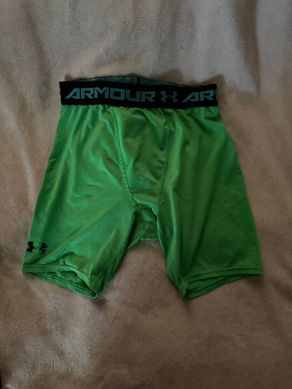 UA Heat Gear Lime Green Compression Shorts